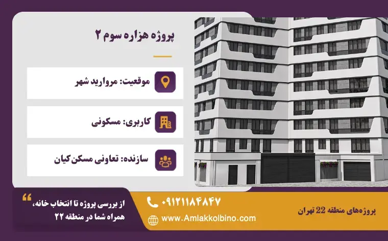 پروژه هزاره سوم ۲ تعاونی مسکن کیان مروارید شهر